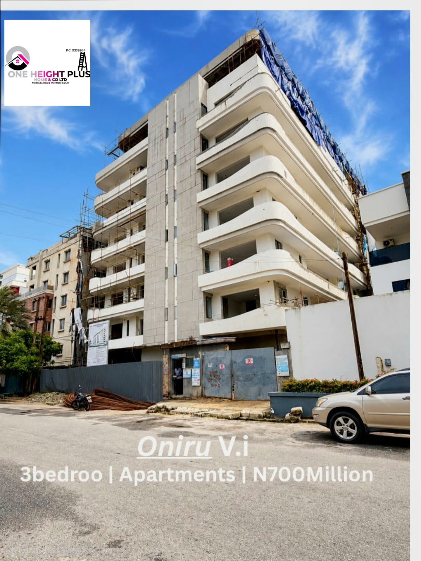 3 BED APARTMENT | ONIRU, VI | N700M 2 Bedroom Apartment plus bq: N500M 3 Bedroom Apartment plus bq: N700M Contact us to secure this property at best price. Features: Maisonette | Secured Area | Living Room | All Rooms En-suite | | Fitted Kitchen | Gas burner | Oven | Heat Extractor | Water heater | Walk-in Closet | Walk-In Shower | Spacious Rooms | Elevator | Swimming Pool | BQ | Laundry Room | Terrace 16